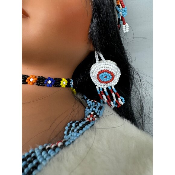 Traditions Doll Collection Native American-Inspired Porcelain Doll Beaded READ - Picture 6 of 16